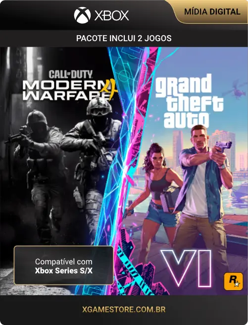 Pacote GTA VI + Call of Duty Modern Warfare 4 - 2 Jogos Inclusos
