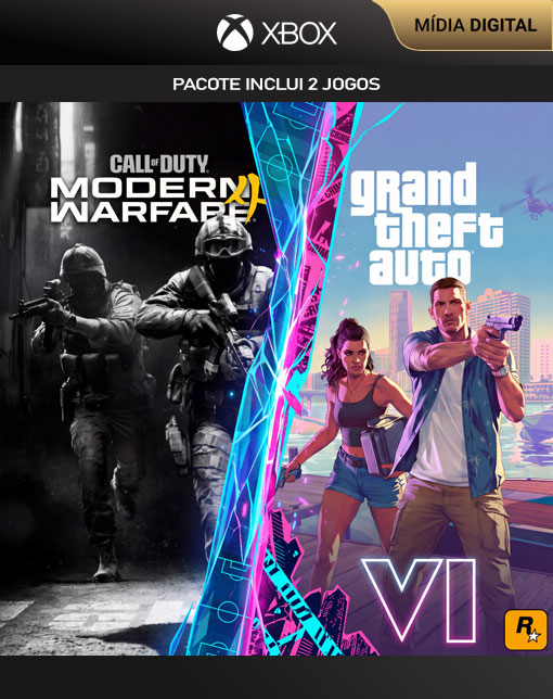 Pacote GTA 6 + Call of Duty Modern Warfare 4 - 2 Jogos Inclusos