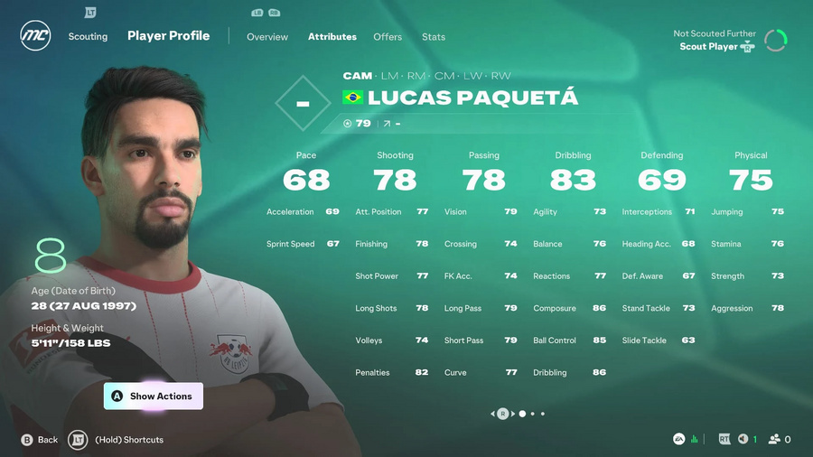Lucas Paqueta em EA Sports FC 27