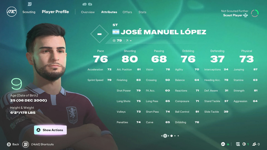 Jose Manuel Lopez em EA Sports FC 27