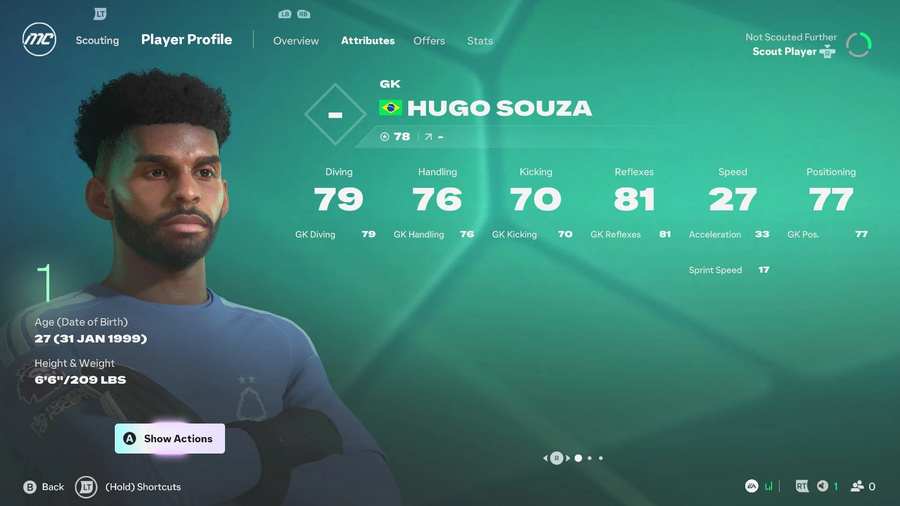 Hugo Souza em EA Sports FC 27