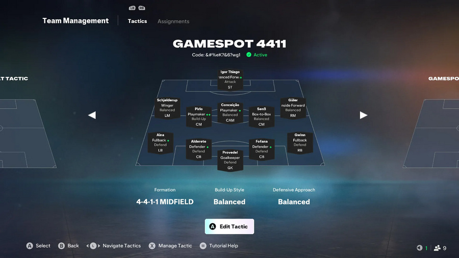 Formacao 4-4-1-1 no EA FC 27