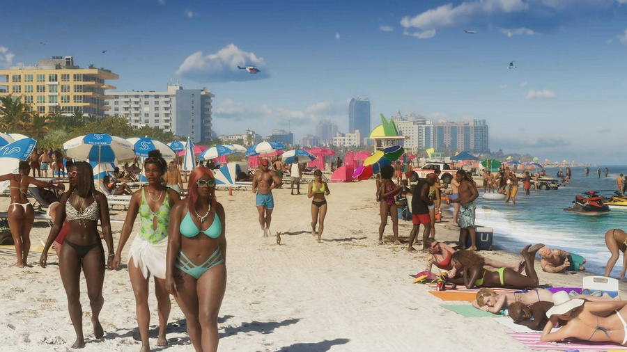 Multidao em Vice Beach em Grand Theft Auto VI