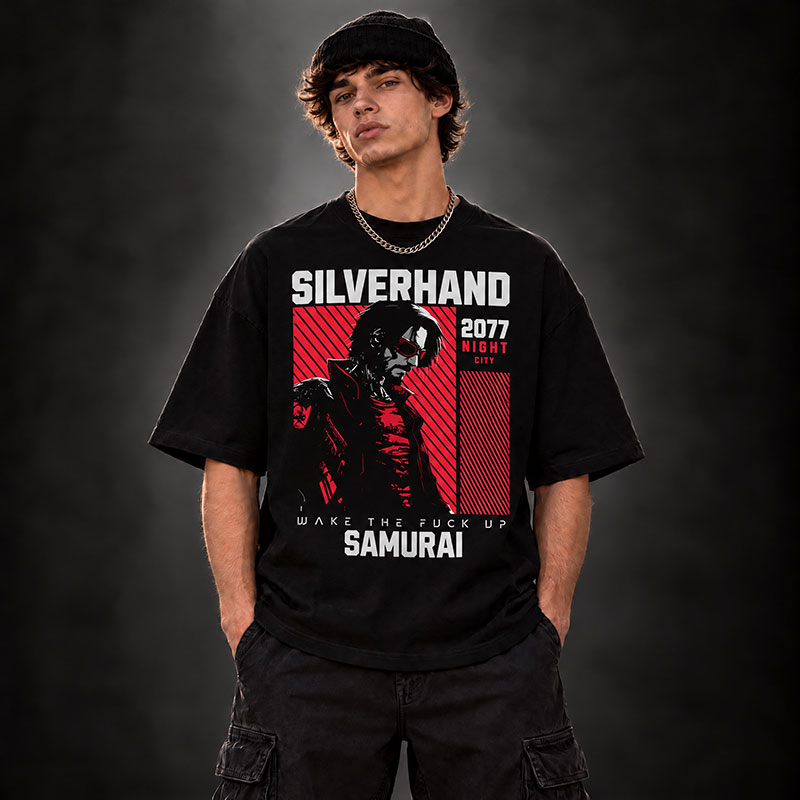 Cyberpunk Wake the fuck up samurai - Oversized Heavy 240