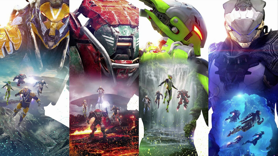 Os quatro trajes Javelin de Anthem, jogo de serviço da BioWare