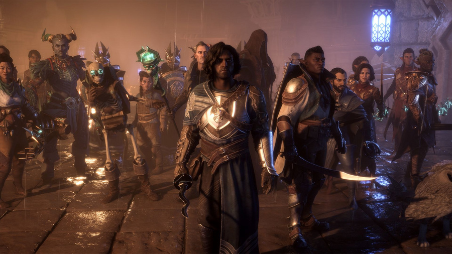 Grupo de heróis em Dragon Age The Veilguard, último jogo da BioWare