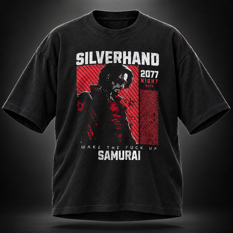 Cyberpunk Wake the fuck up samurai - Oversized Heavy 240